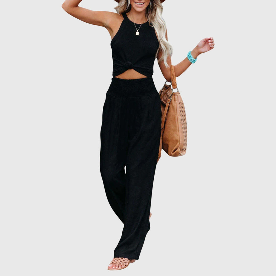 Women's Airy Pants Outfit for Work Casual Days Holidays and Everyday Wear