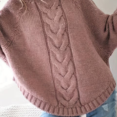 Women's Classic Cable Knit Mock Neck Sweater Cozy Fit Versatile Layering Casual Everyday