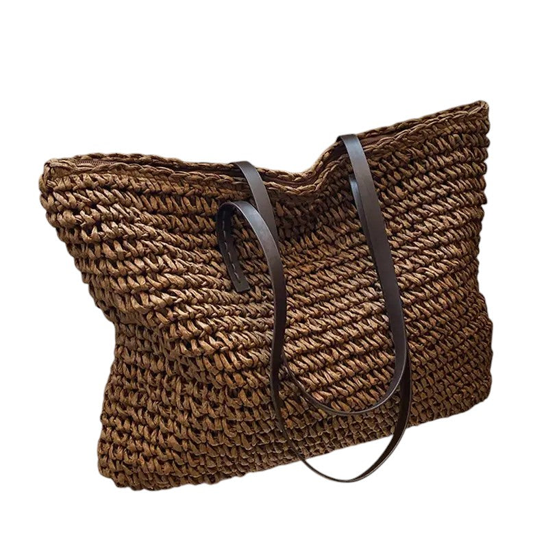 Women's Woven Tote Bag Spacious Everyday Casual Stylish Versatile