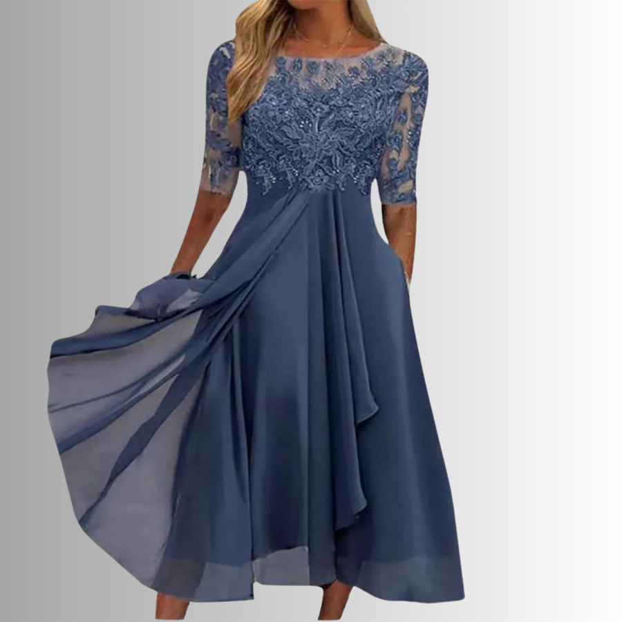 Women's Lace Midi Dress Outfit for Summer Holidays Weddings Parties and Everyday Wear