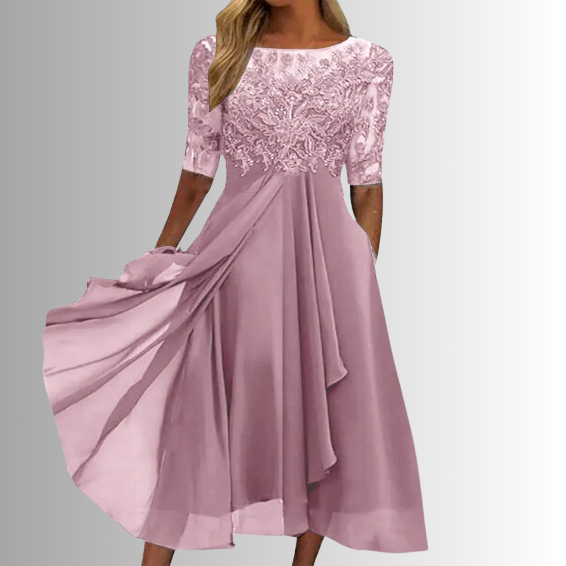 Women's Lace Midi Dress Outfit for Summer Holidays Weddings Parties and Everyday Wear