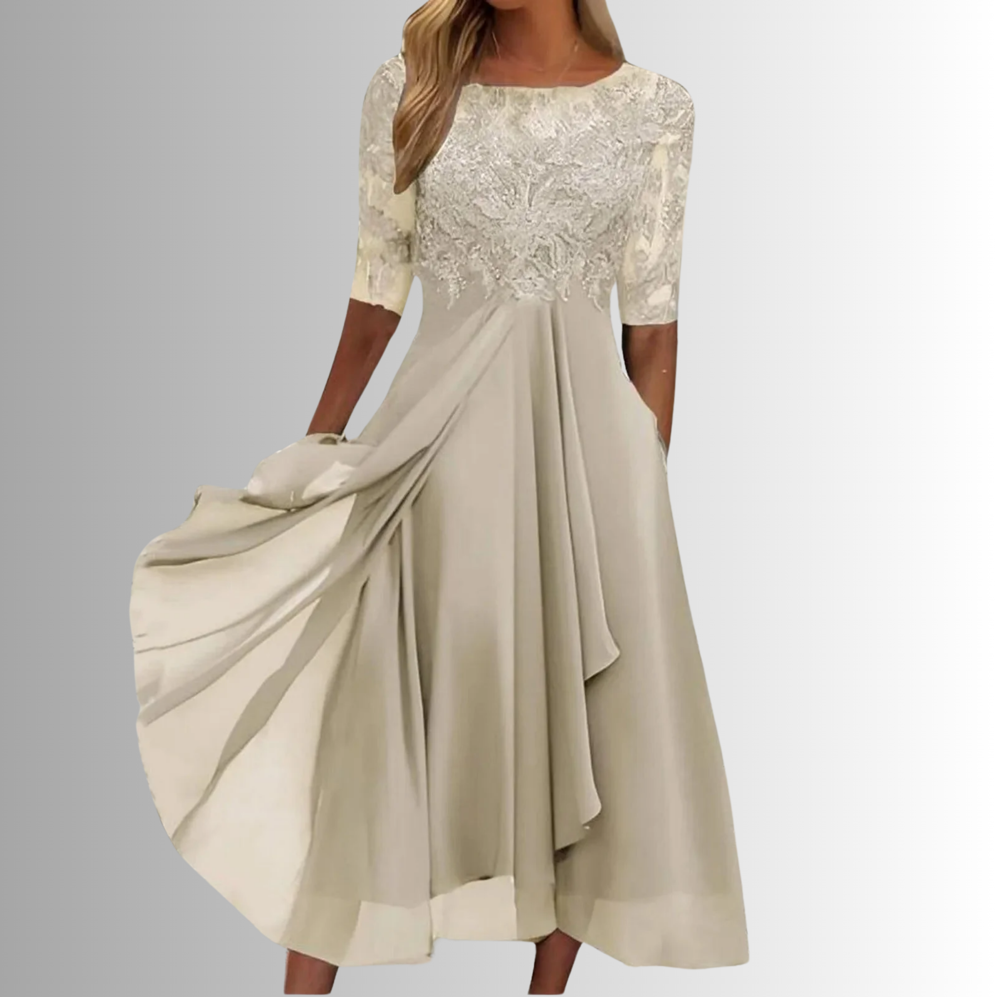 Women's Lace Midi Dress Outfit for Summer Holidays Weddings Parties and Everyday Wear