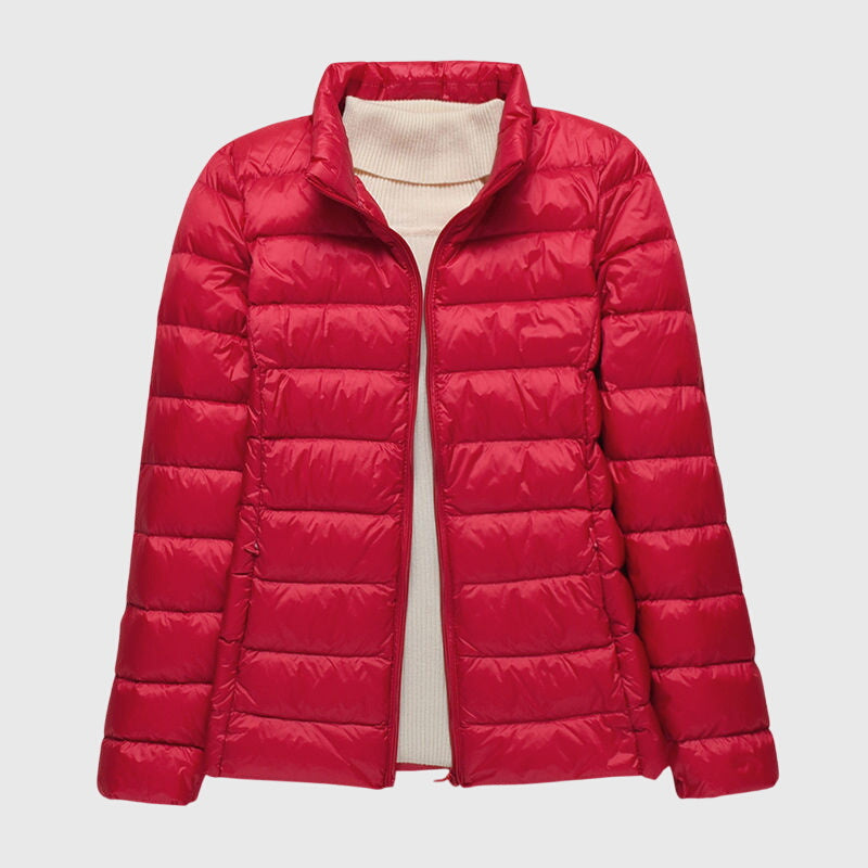 Women's Quilted Jacket Lightweight Zip Closure Casual Outdoor Stylish