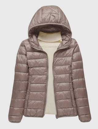 Women's Quilted Jacket Lightweight Zip Closure Casual Outdoor Stylish