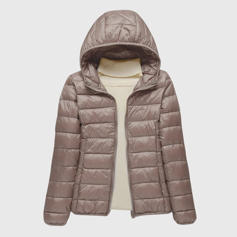 Women's Quilted Jacket Lightweight Zip Closure Casual Outdoor Stylish