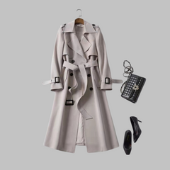 Women's Elegant Knee-Length Coat Loose Fit Stylish Layering Everyday