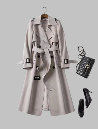 Women's Elegant Knee-Length Coat Loose Fit Stylish Layering Everyday