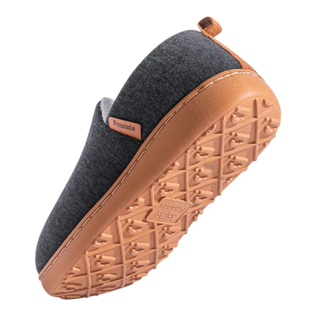 Women's Cozy Hard Sole Slippers Fleece Lined Casual Indoor Footwear