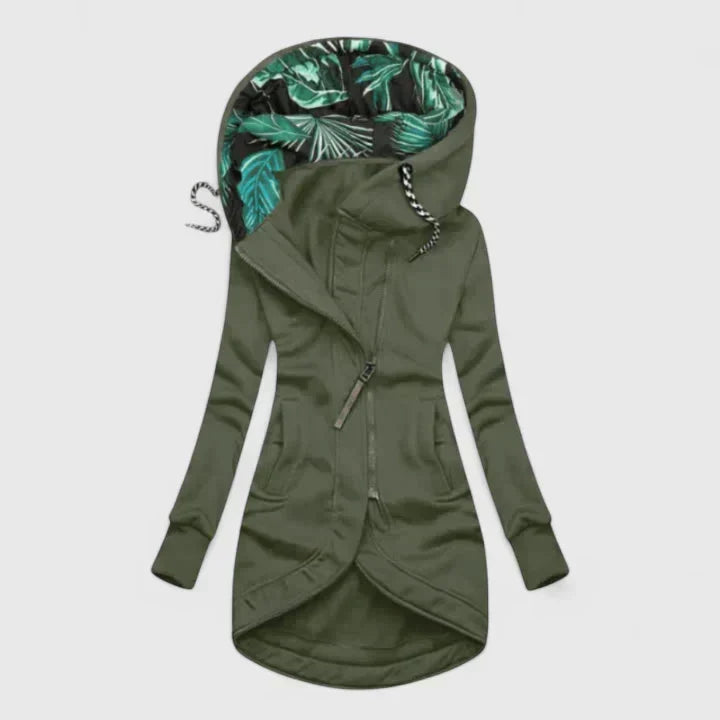 Women's Casual Jacket Relaxed Fit Long Sleeve Zipper Closure Everyday Wear