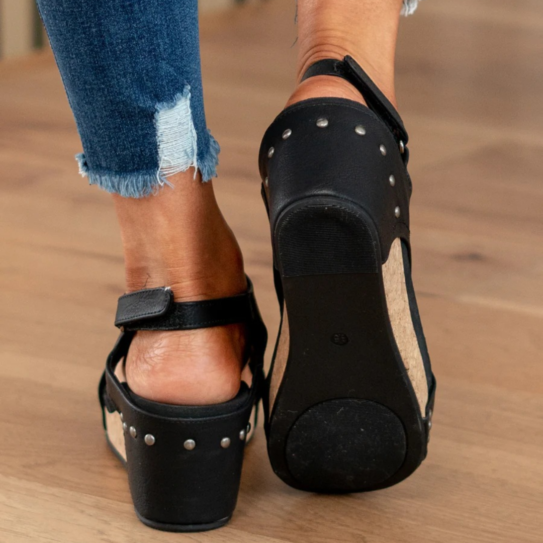 Women's Suede Wedge Footwear Sandals Footwear for Summer Holidays Weddings Parties and Everyday Wear