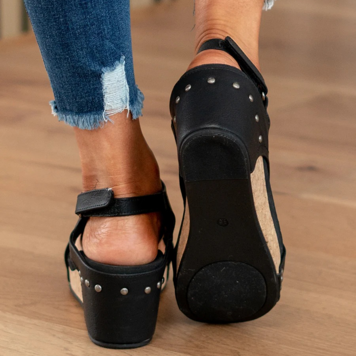 Women’s Stylish Suede Wedge Sandals | Chic Footwear