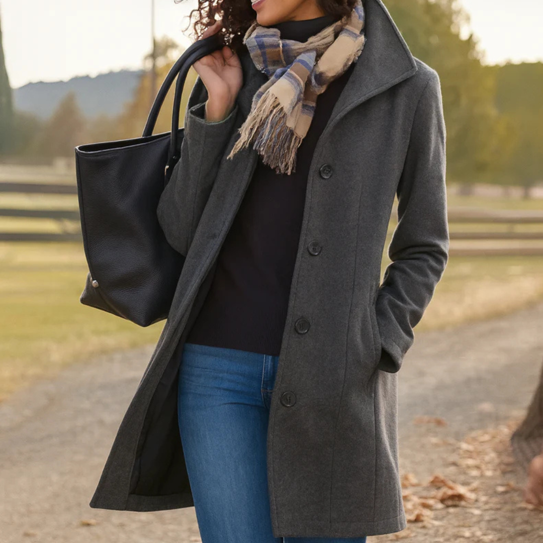 Women's Heritage Long Coat Relaxed Fit Classic Styling Everyday Layering