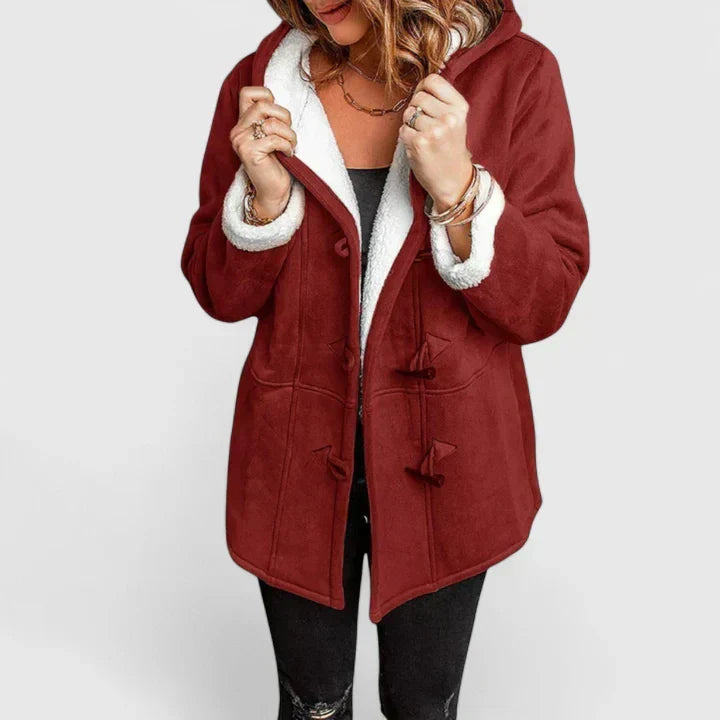 Women's Stylish Overcoat Tailored Fit Double-Breasted Classic Outerwear