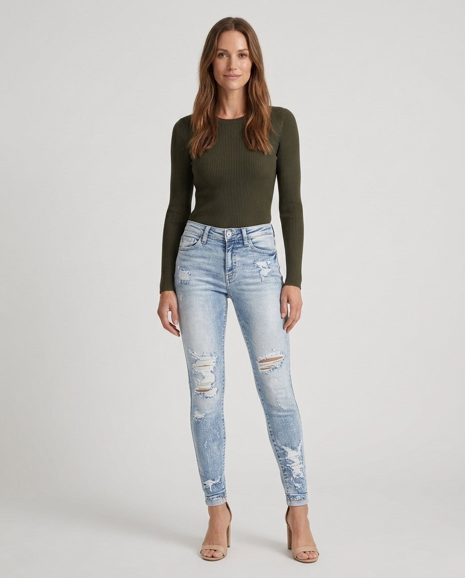 Women's Distressed Skinny Jeans