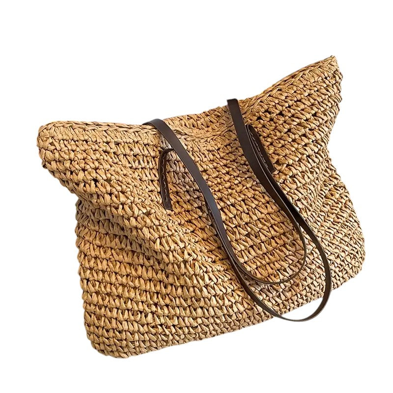 Women's Woven Tote Bag Spacious Everyday Casual Stylish Versatile