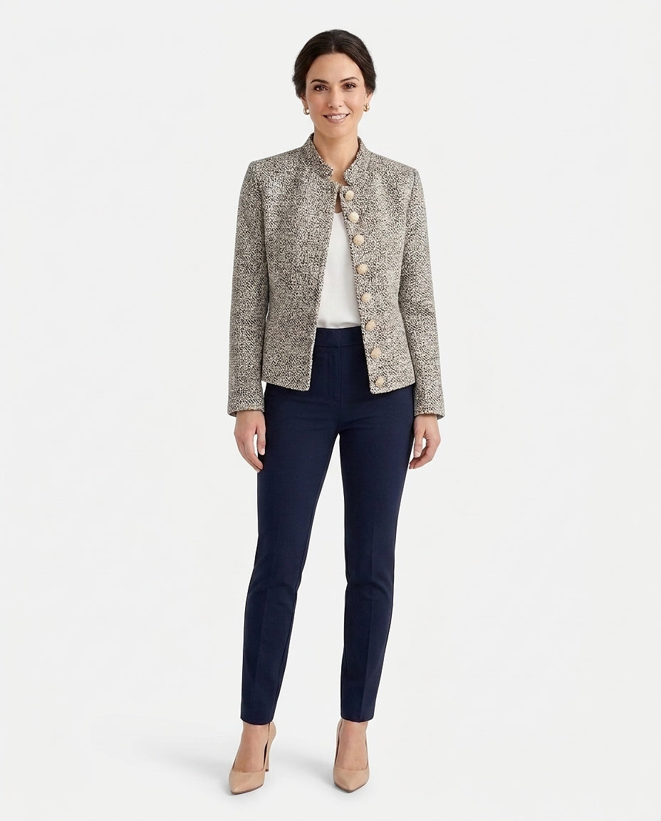 Women’s Textured Jacket with Button Front