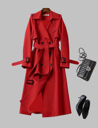 Women's Elegant Knee-Length Coat Loose Fit Stylish Layering Everyday