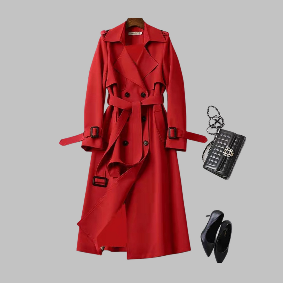 Women's Elegant Knee-Length Coat Loose Fit Stylish Layering Everyday