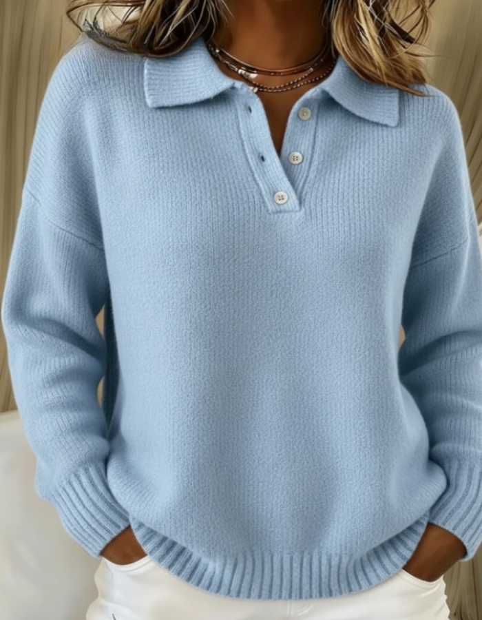Women's Casual Polo Sweater Short-Sleeve Collared Everyday Relaxed Fit