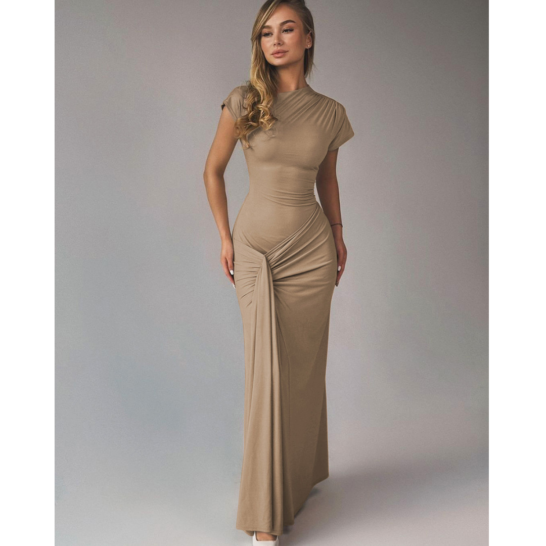 Women's Bodycon Evening Dress Formal Tie Back Fitted Midi Style