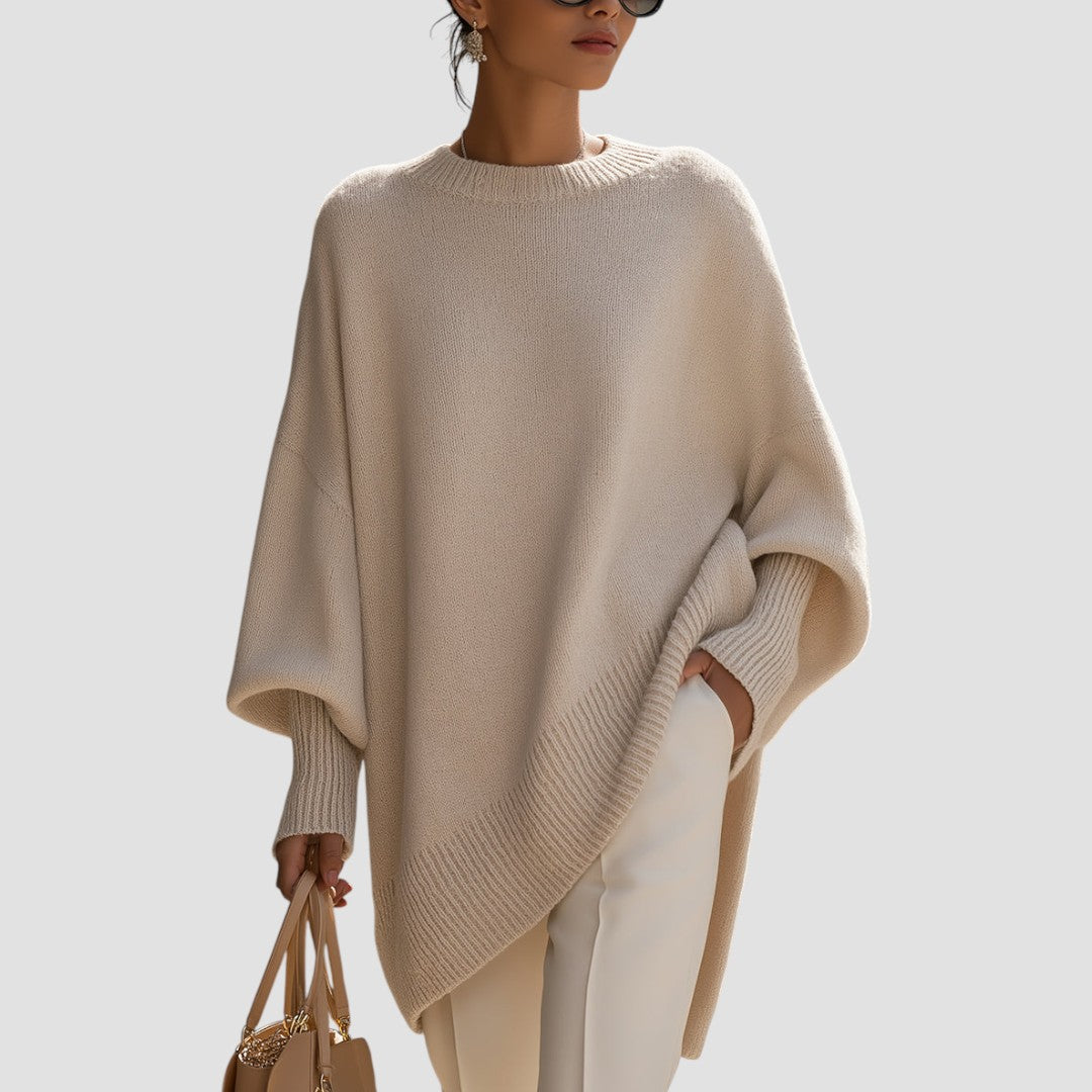 Women's Oversized Knit Sweater Crew Neck Relaxed Fit Casual Everyday
