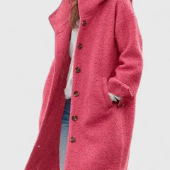 Women's Oversized Hooded Jacket Cozy Fleece Relaxed Fit Casual Layering