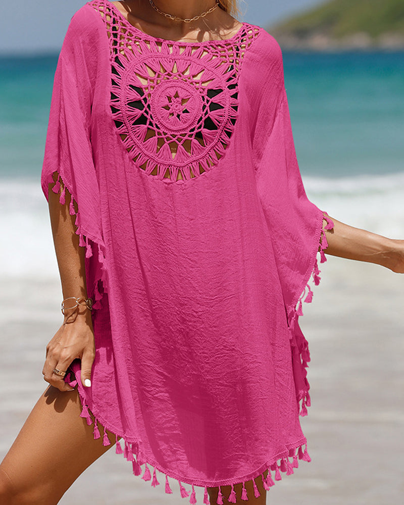 Women's Boho Beach Cover-Up Relaxed Style Outfit for Weddings Parties Holidays Occasions and Everyday Wear