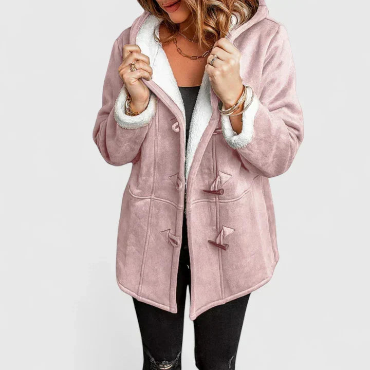 Women's Stylish Overcoat Tailored Fit Double-Breasted Classic Outerwear