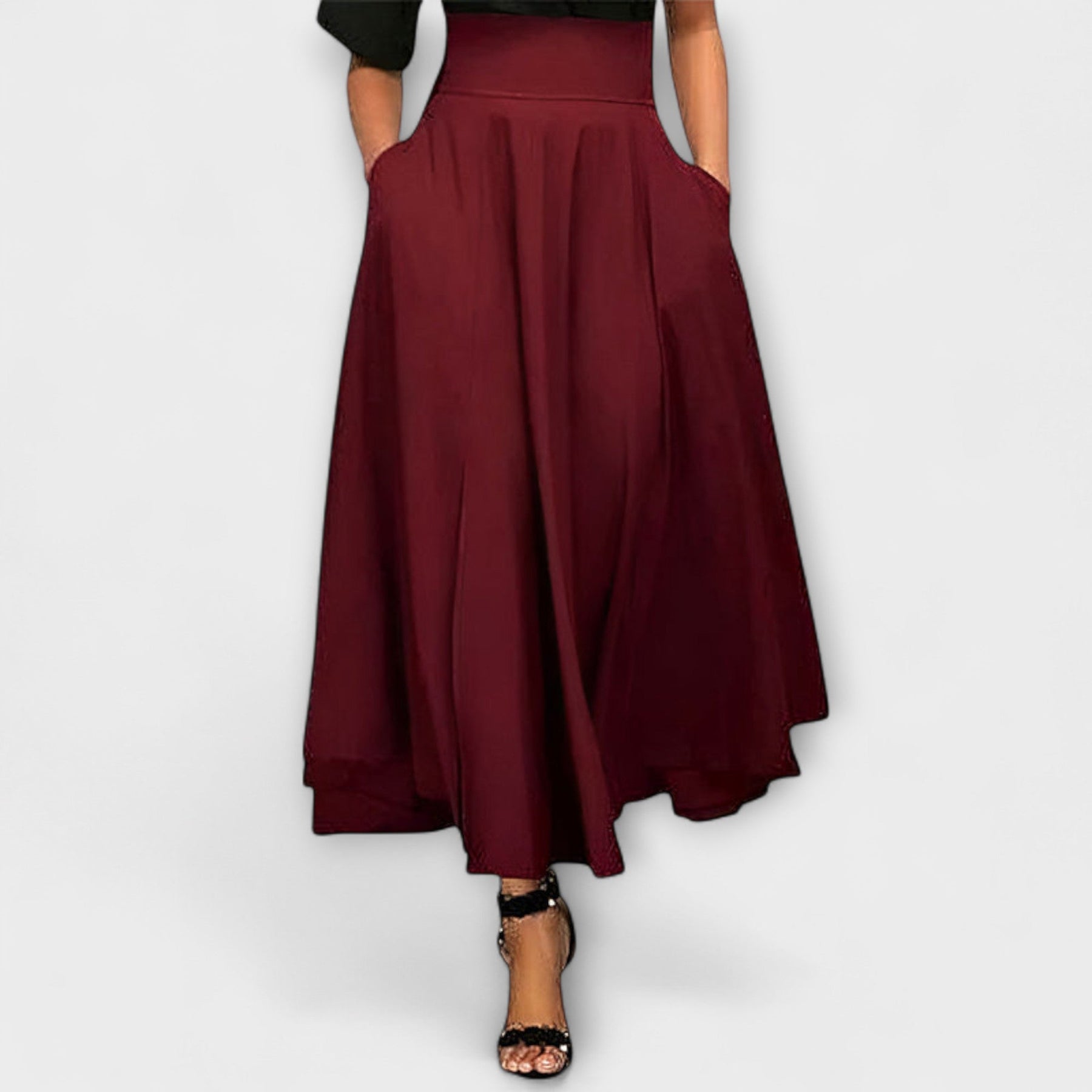 Women's Maxi Skirt Long Skirt Outfit for Work Brunch Parties Holidays and Everyday Wear
