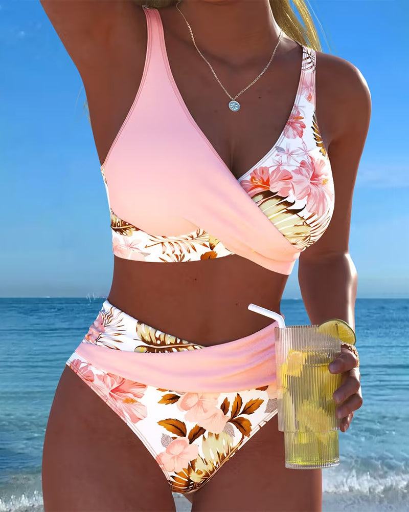 Women's Floral Bikini Swimwear for the Beach Poolside Holidays and Summer Sunbathing