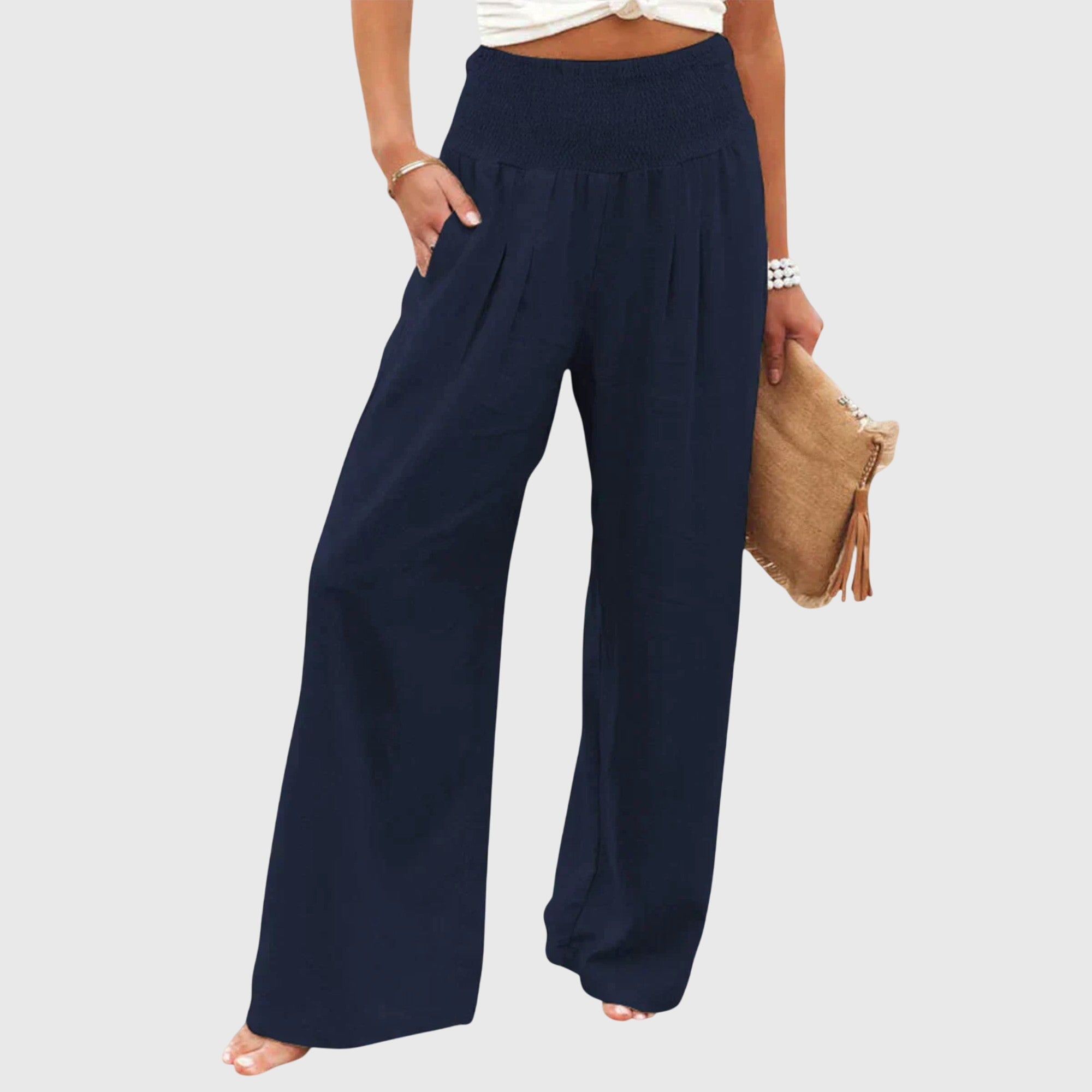 Women's Airy Pants Outfit for Work Casual Days Holidays and Everyday Wear