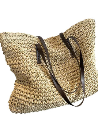 Women's Woven Tote Bag Spacious Everyday Casual Stylish Versatile