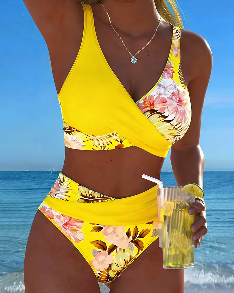 Women's Floral Bikini Swimwear for the Beach Poolside Holidays and Summer Sunbathing