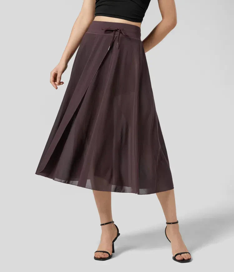 Women's High-Waisted Tulle Skirt Layered Flowy Midi Dressy Occasion
