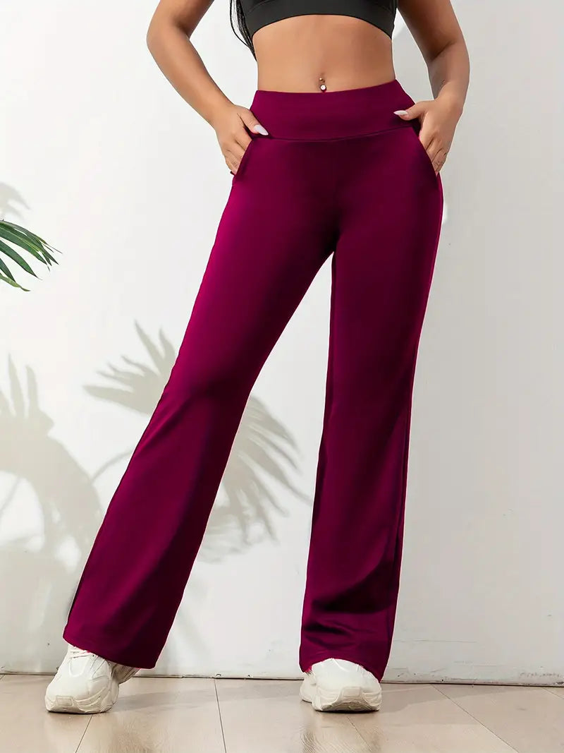 Women's High Waist Wide Leg Lounge Active Pants Outfit for Work Casual Days Holidays and Everyday Wear