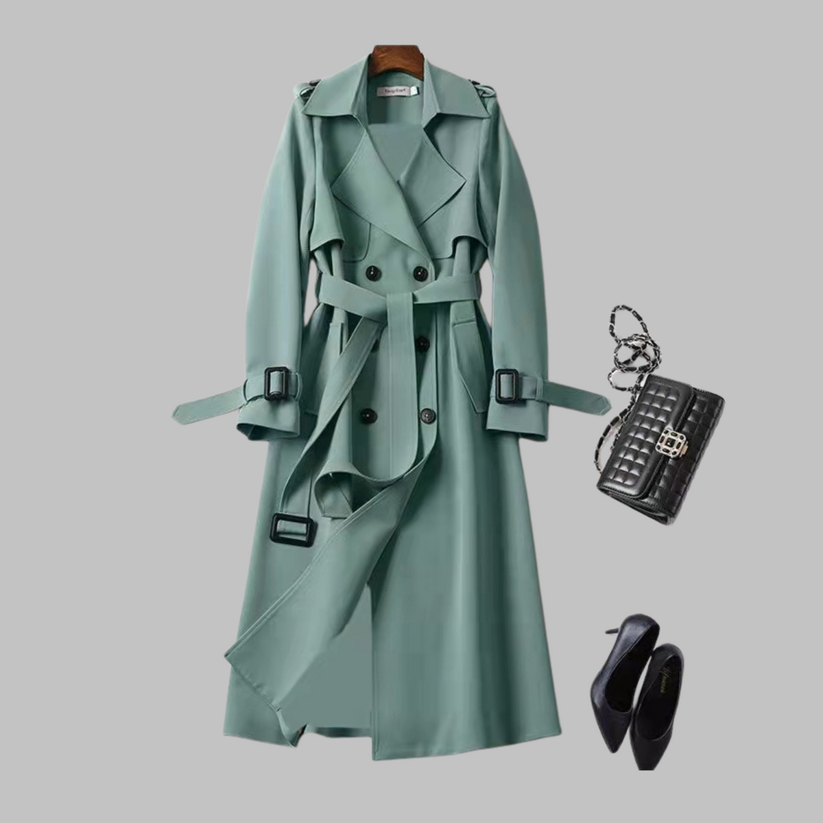 Women's Elegant Knee-Length Coat Loose Fit Stylish Layering Everyday