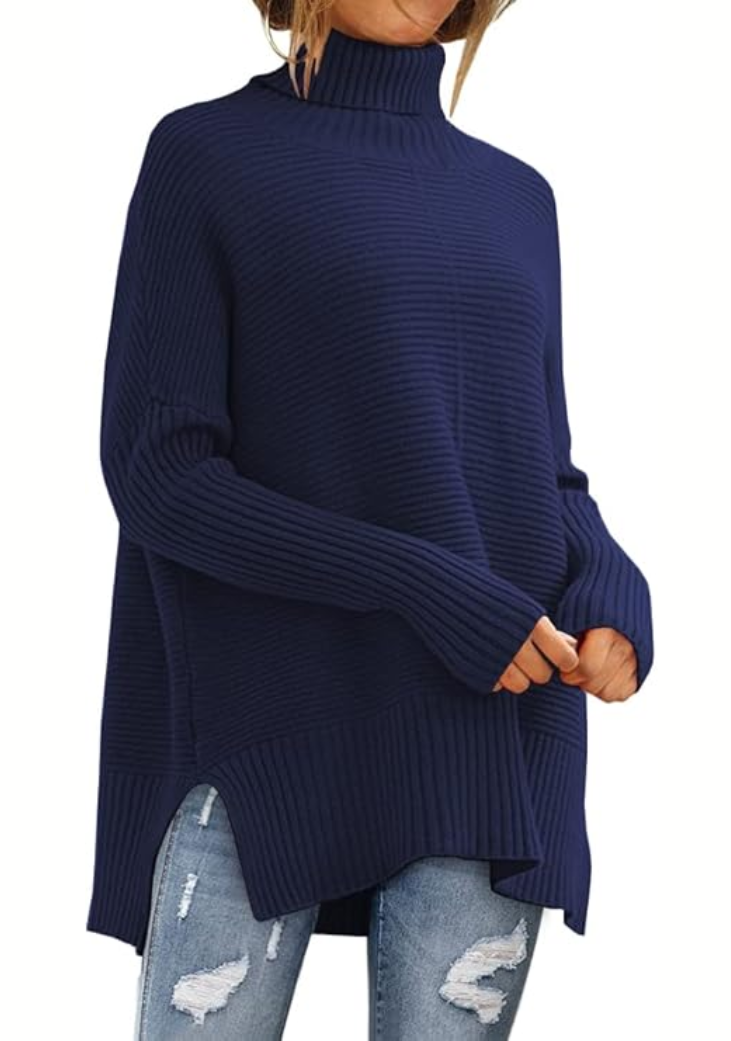Women's Elegant Turtleneck Sweater Slim Fit Long Sleeve Classic Casual