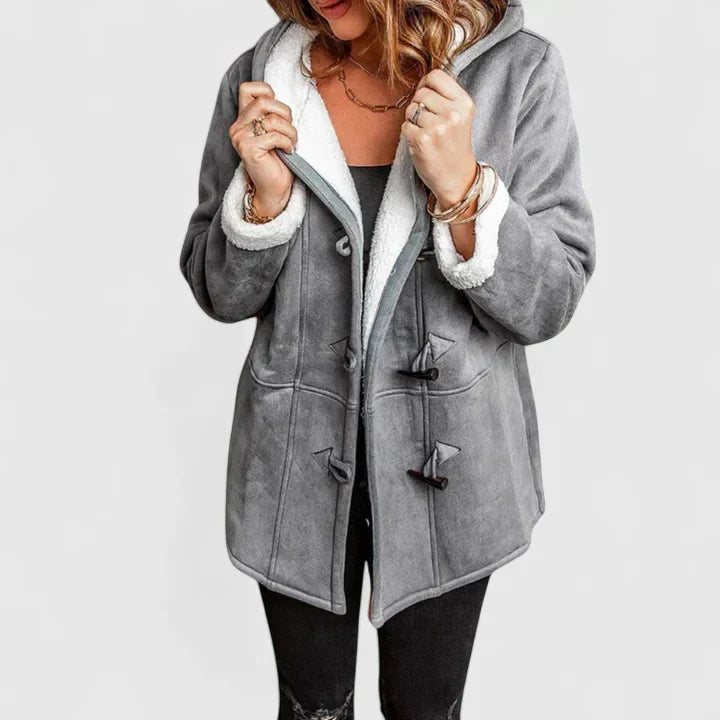 Women's Stylish Overcoat Tailored Fit Double-Breasted Classic Outerwear