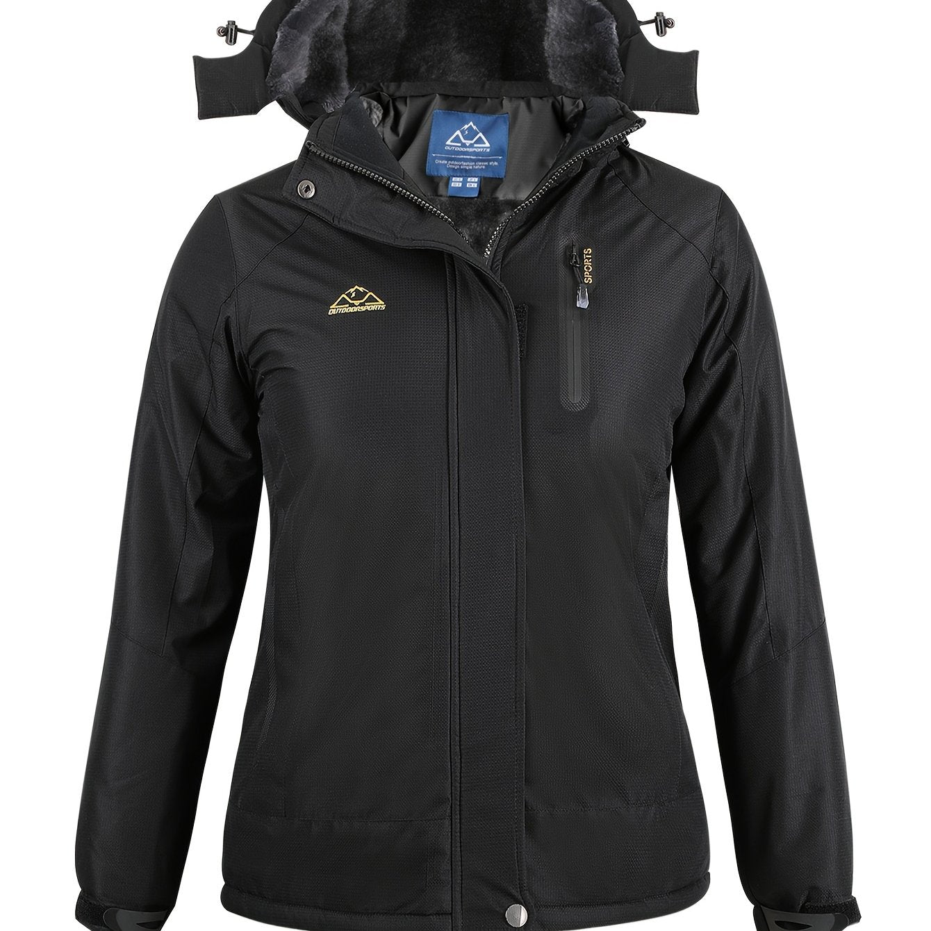 Women's Insulated Ski Jacket Fur-Lined Hood Waterproof Active Winter