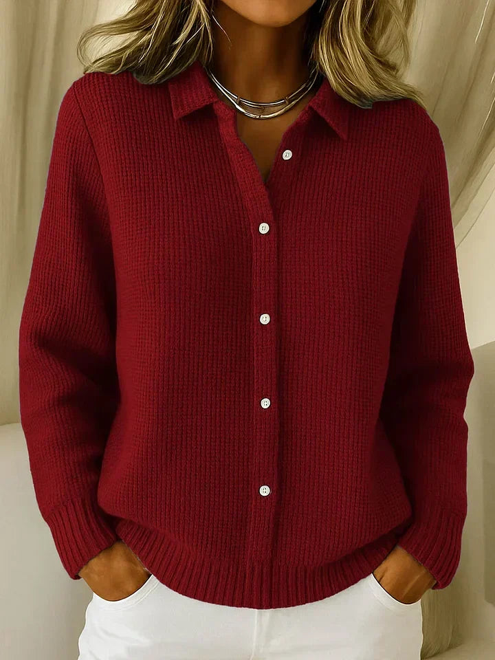 Women's Cozy Knit Cardigan Open Front Long Sleeve Casual Layering
