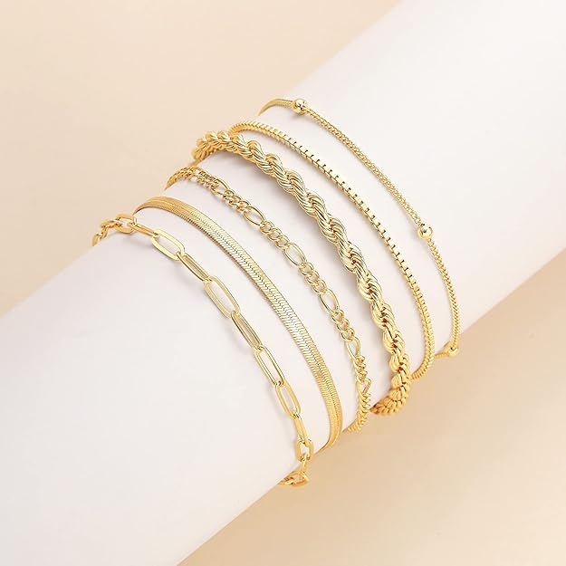 Women's White Gold Bracelet Set Statement Jewellery Jewelry Gift for Women Weddings Parties Prom and Everyday Wear