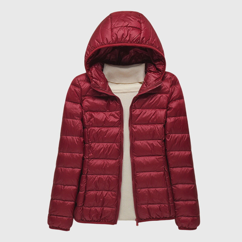 Women's Quilted Jacket Lightweight Zip Closure Casual Outdoor Stylish