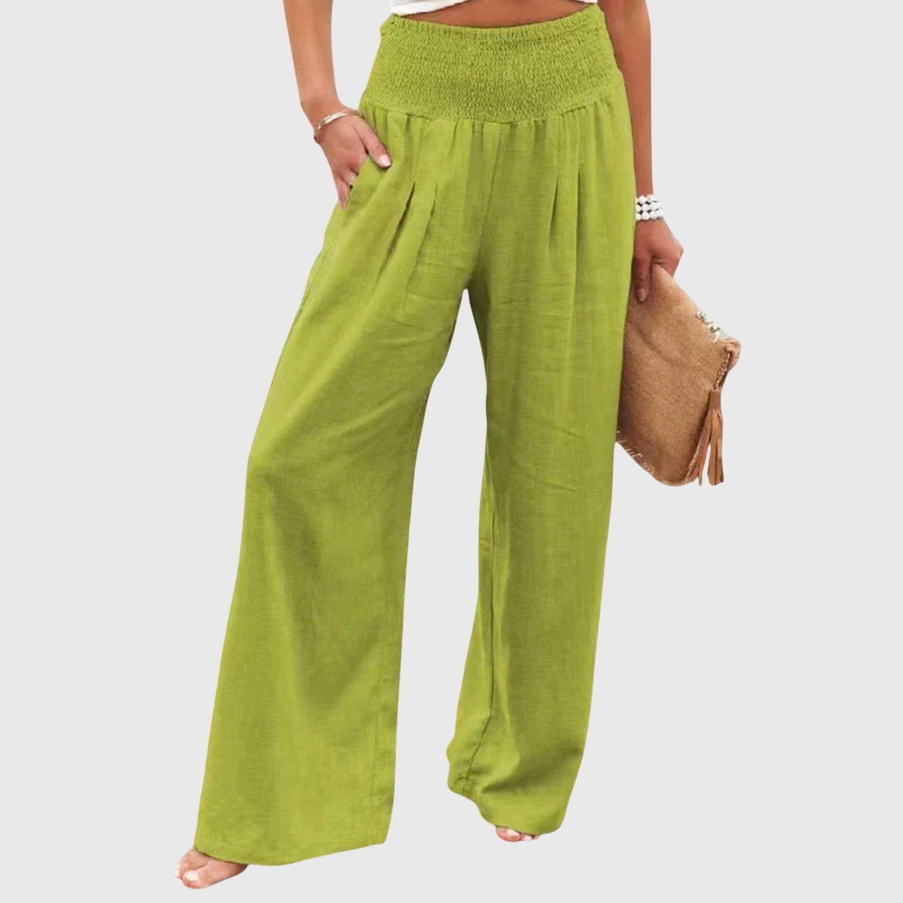 Women's Airy Pants Outfit for Work Casual Days Holidays and Everyday Wear