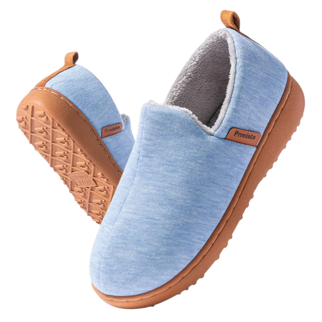 Women's Cozy Hard Sole Slippers Fleece Lined Casual Indoor Footwear