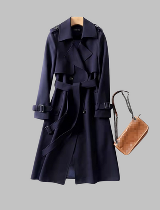 Women's Elegant Knee-Length Coat Loose Fit Stylish Layering Everyday