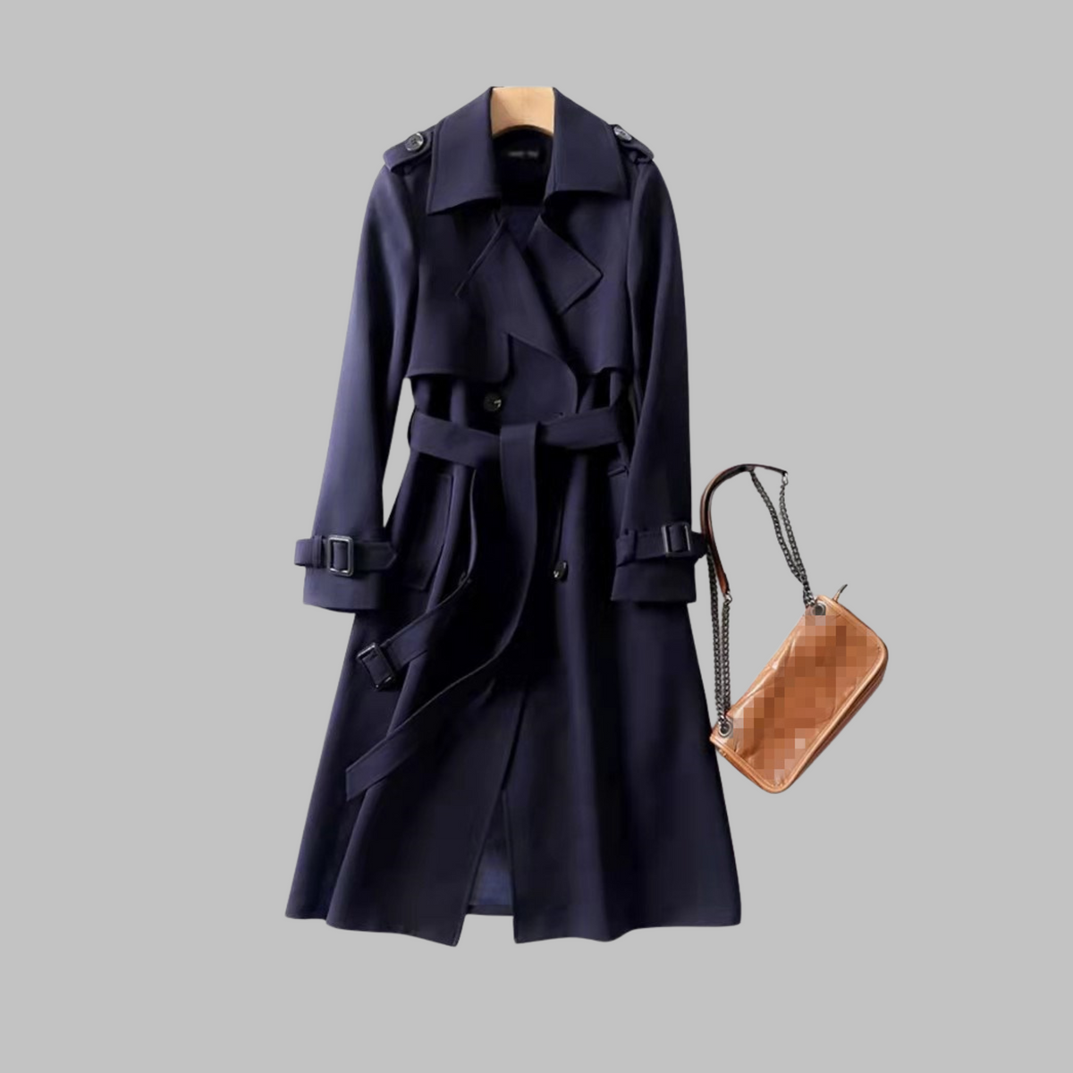 Women's Elegant Knee-Length Coat Loose Fit Stylish Layering Everyday