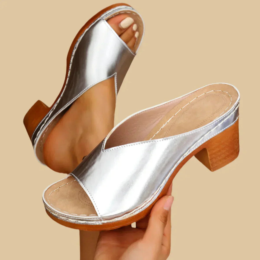 Women's Casual Thick Heeled Sandals Footwear for Summer Holidays Weddings Parties and Everyday Wear