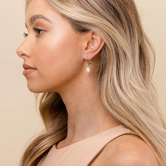 Women's Pearl Dangle Earrings Statement Jewellery Jewelry Gift for Women Weddings Parties Prom and Everyday Wear