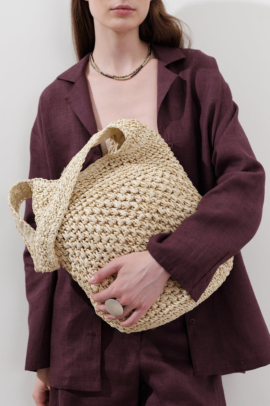 Women's Braided Straw Shoulder Bag Purse for Work Travel Holidays Shopping Commutes and Everyday Use