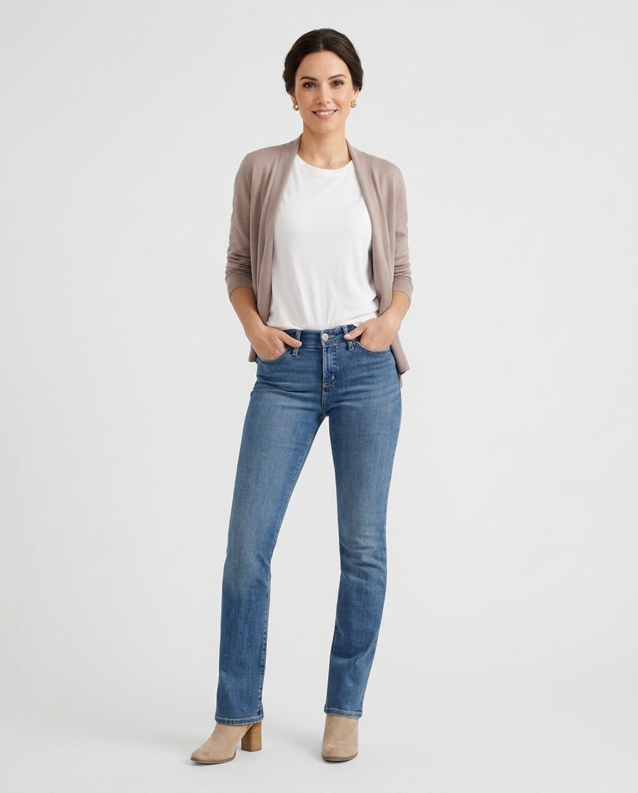 Women's High Waisted Slim Flare Jeans